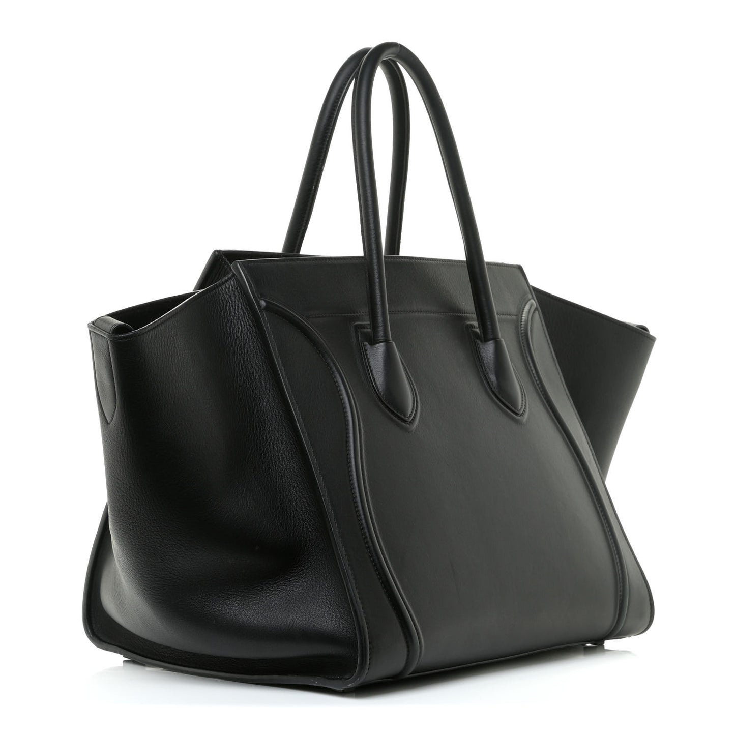 Supple Calfskin Medium Phantom Luggage Black