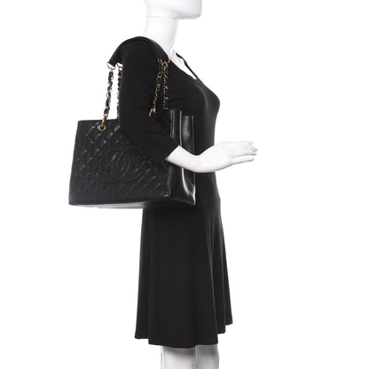 Chanel Caviar Quilted Grand Shopping Tote GST Black 2 of 10