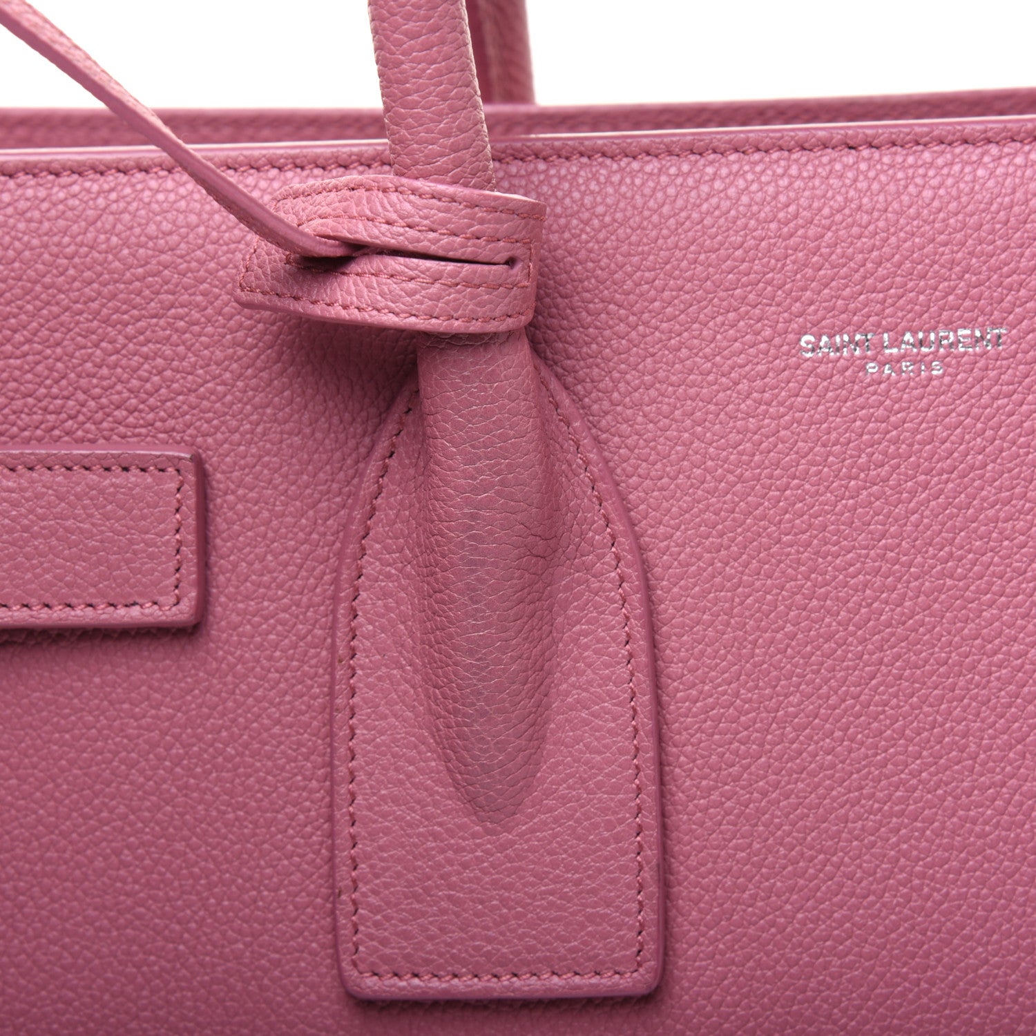Saint Laurent Grained Calfskin Small Sac De Jour Dark Rose 14 of 33