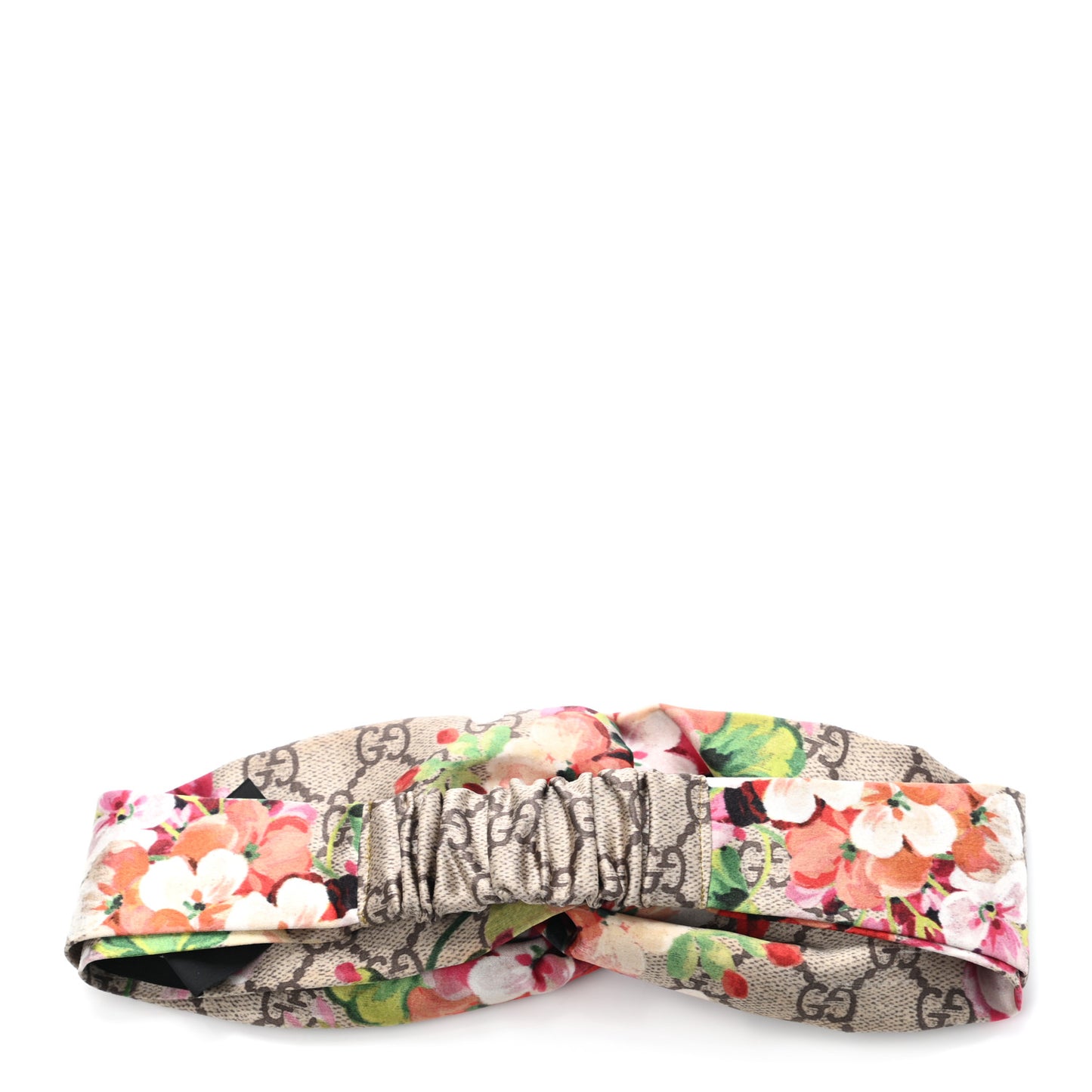 Silk Monogram Blooms Print Headband Antique Rose