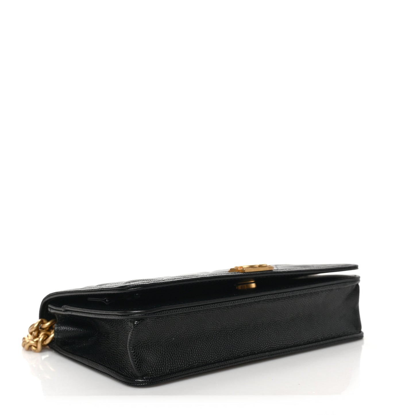 Caviar Quilted Boy Wallet On Chain WOC Black