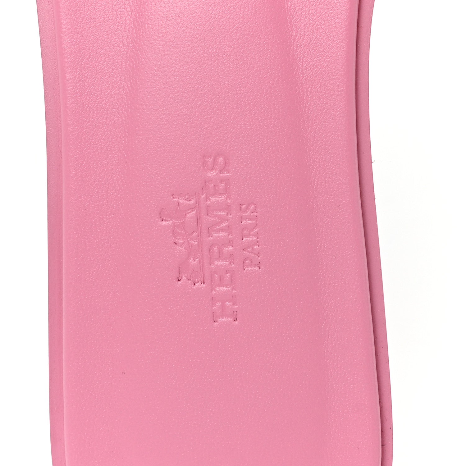 Hermes Box Calfskin Oran Sandals 37.5 Rose Petale 8 of 9