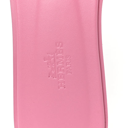 Hermes Box Calfskin Oran Sandals 37.5 Rose Petale 8 of 9