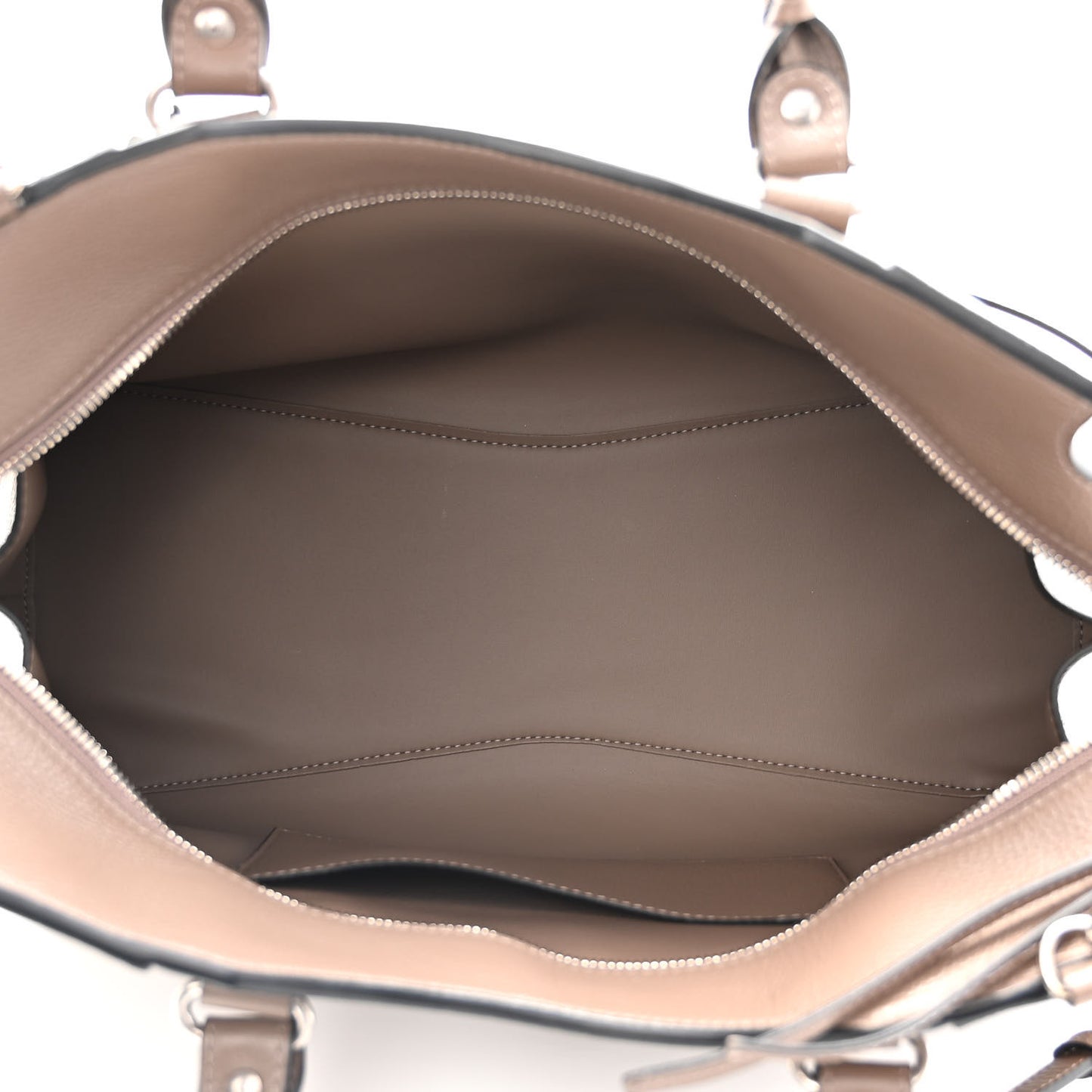 Grained Calfskin Silver Hardware Neo Classic City Mink Grey