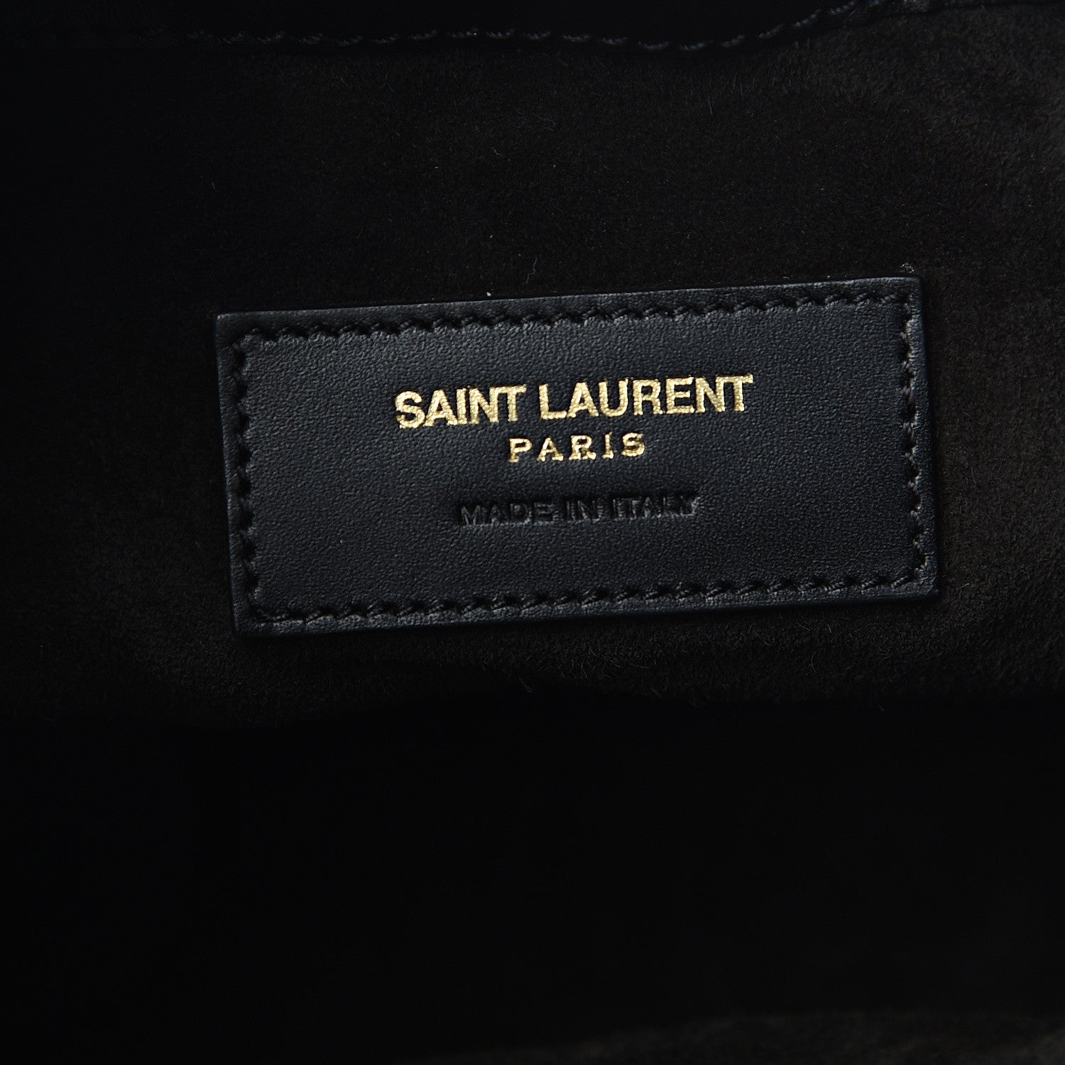 Saint Laurent Suede Leopard Small Emmanuelle Fringe Bucket Bag Tan Black 5 of 10