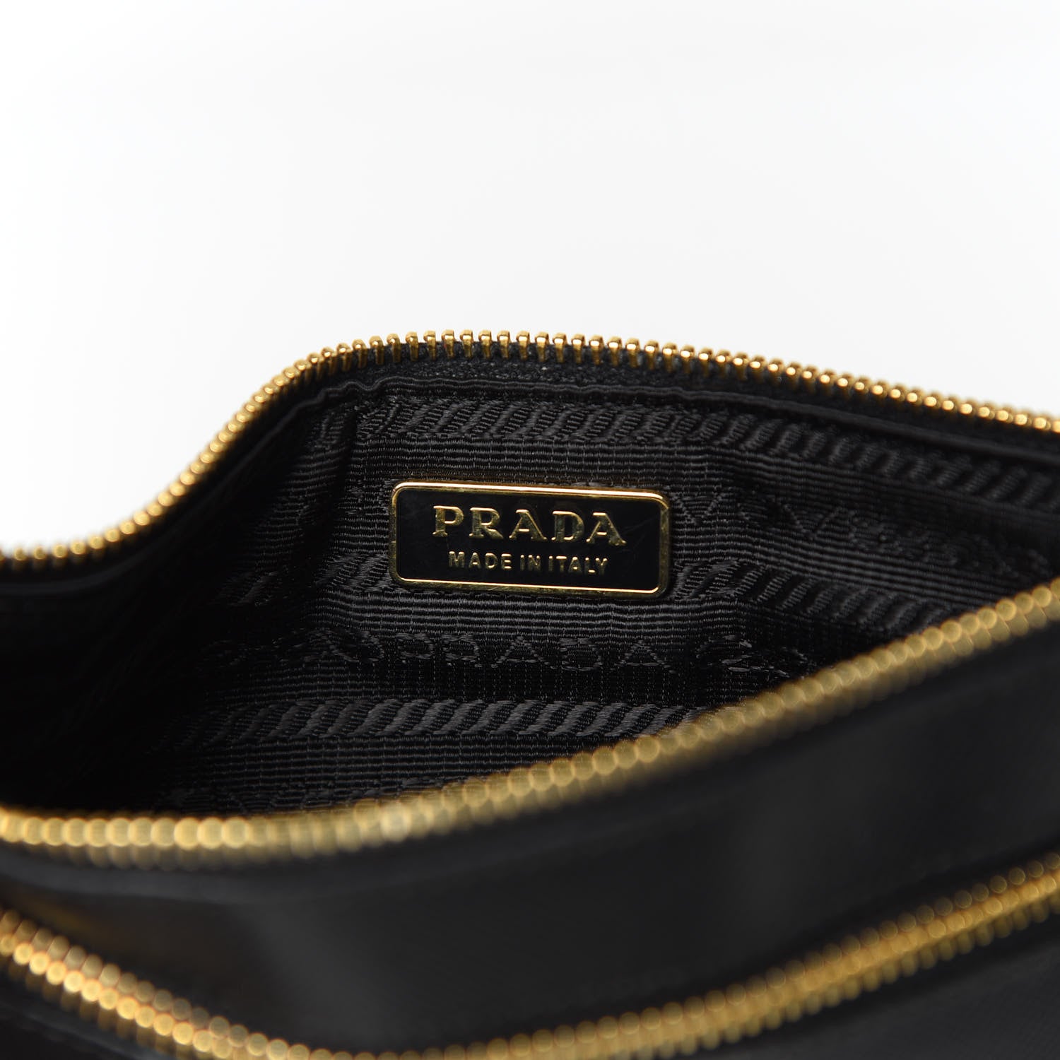 Prada Saffiano Crossbody Wallet Black 6 of 12