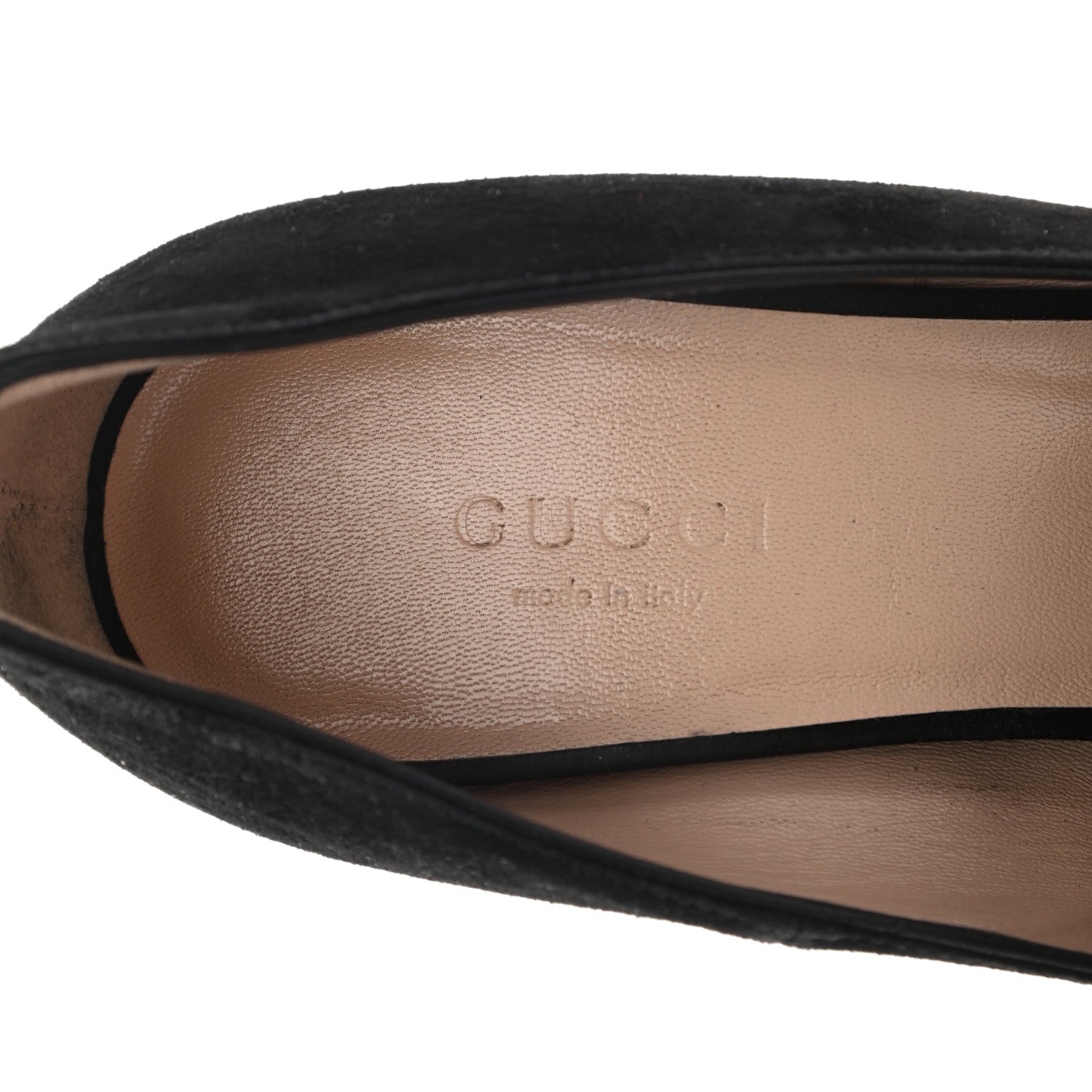 Gucci Kid Scamosciato GG Marmont Fringe 105mm Loafer Pumps 36 Black 7 of 12
