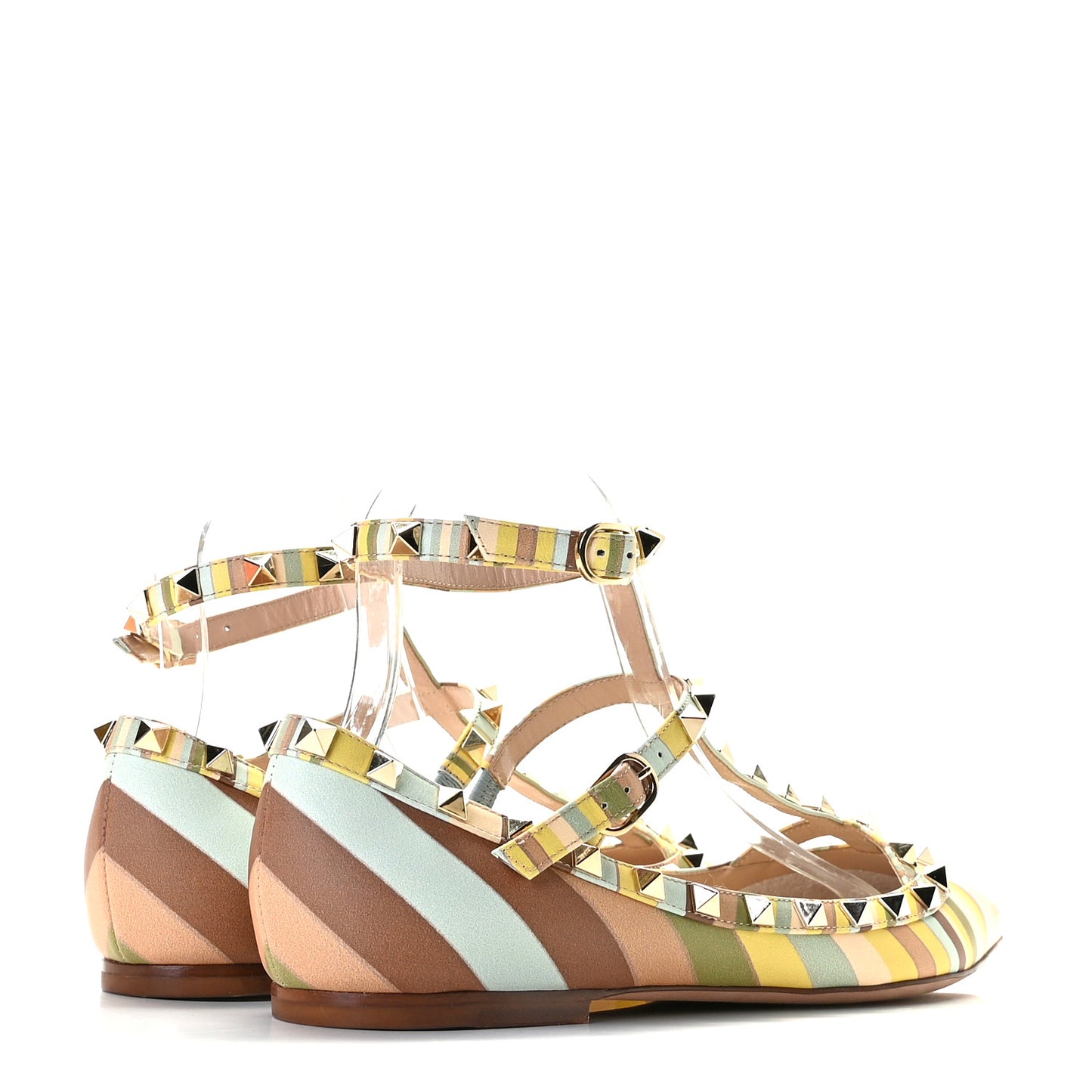 Nappa Native Couture 1975 Rockstud Cage Ballerina Flats 39 Multicolor