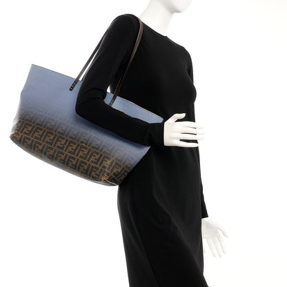 Fendi Zucca Spalmati Ombre Large Roll Tote Tobacco Nebula 2 of 23
