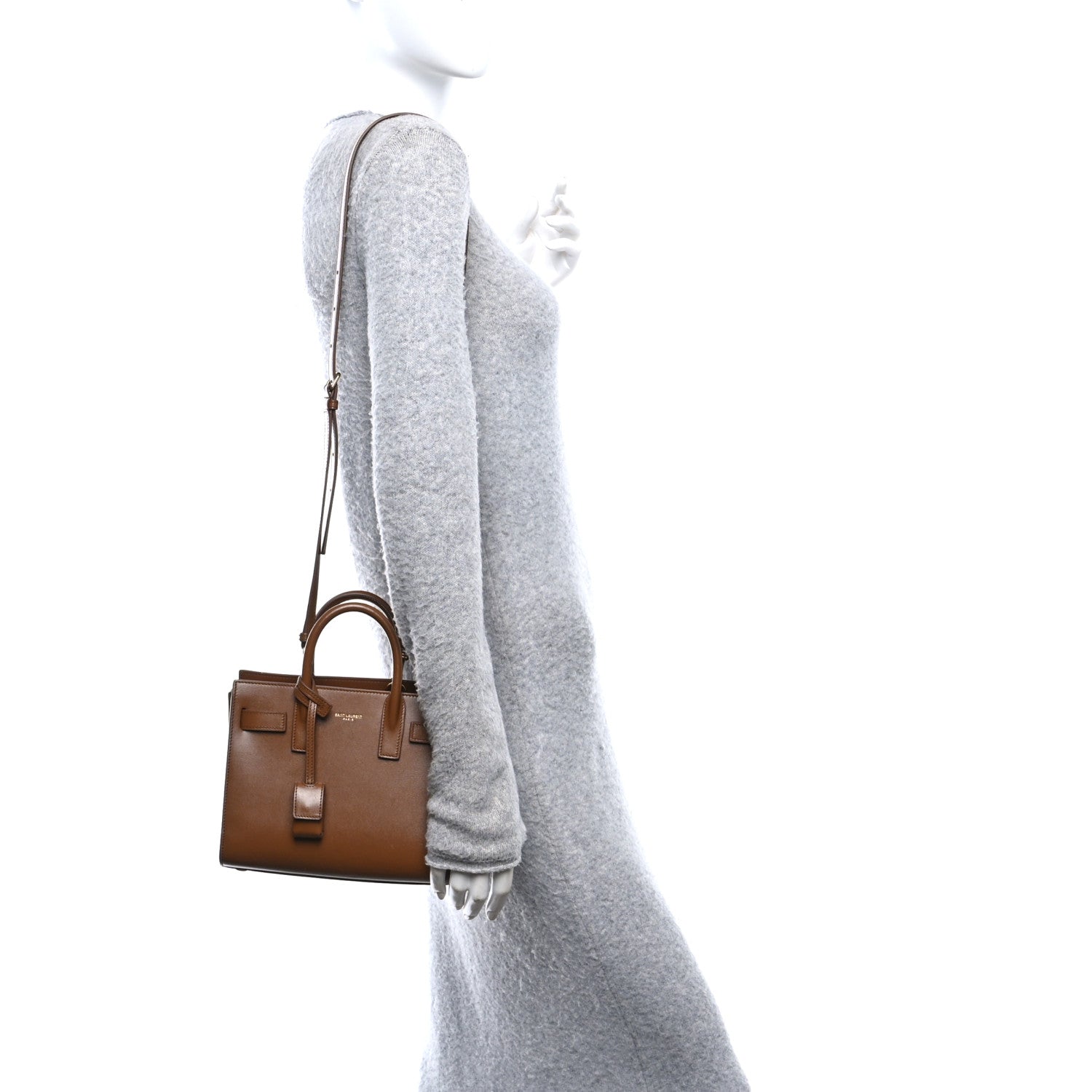 Saint Laurent Calfskin Nano Supple Sac De Jour Fox 1750393