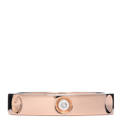 Louis Vuitton 18K Pink Gold Diamond Empreinte Band Ring 48 4.5 1 of 5