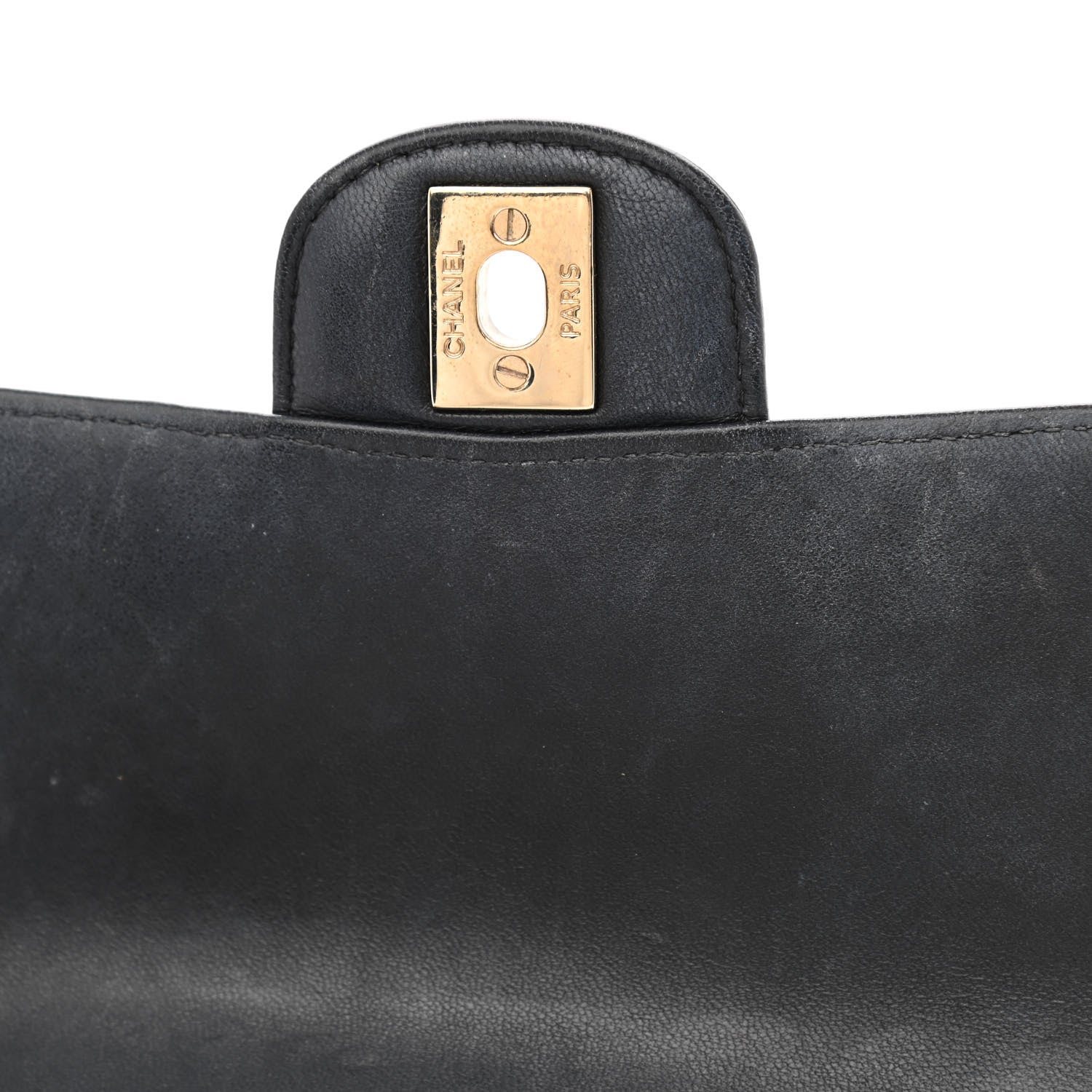Chanel Lambskin Chevron Quilted Mini Square Flap Black 12 of 14