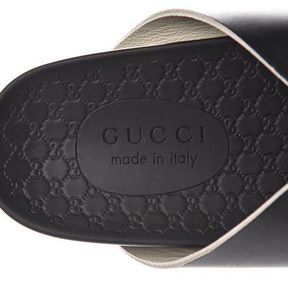 Gucci Calfskin Guccissima Mens Zen Slide Sandals 6.5 Black 6 of 9