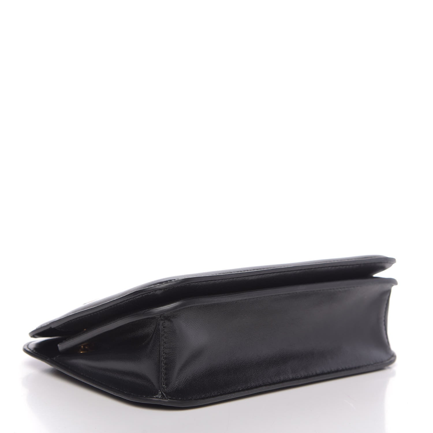 Fendi Vitello Glacier Karligraphy Pocket Shoulder Bag Black Gingerbread 5 of 11