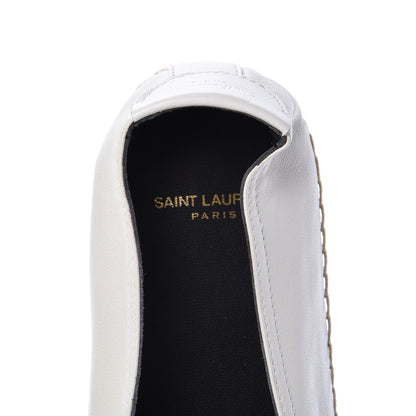 Saint Laurent Lambskin Monogram Espadrilles 39.5 White 10 of 10