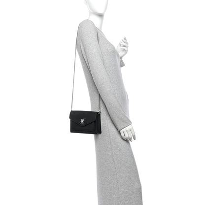Louis Vuitton Soft Calfskin My Lockme Chain Pochette Black 2 of 10