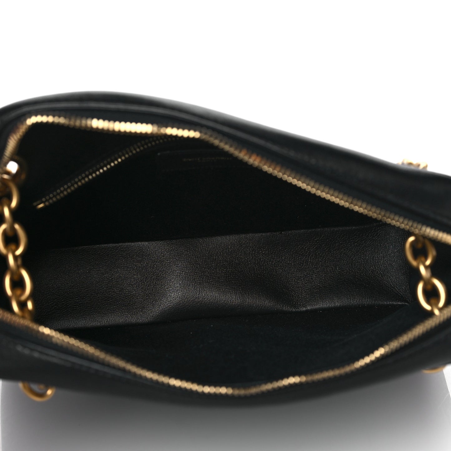 Lambskin Quilted Le Maillon Chain Strap Crossbody Black