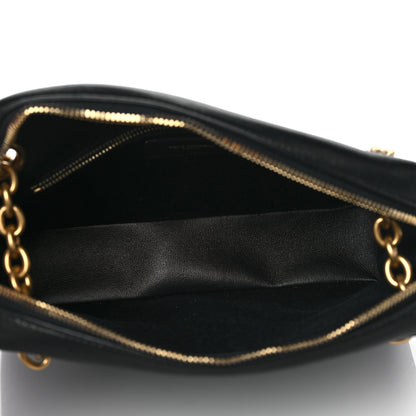 Saint Laurent Lambskin Quilted Le Maillon Chain Strap Crossbody Black 5 of 9