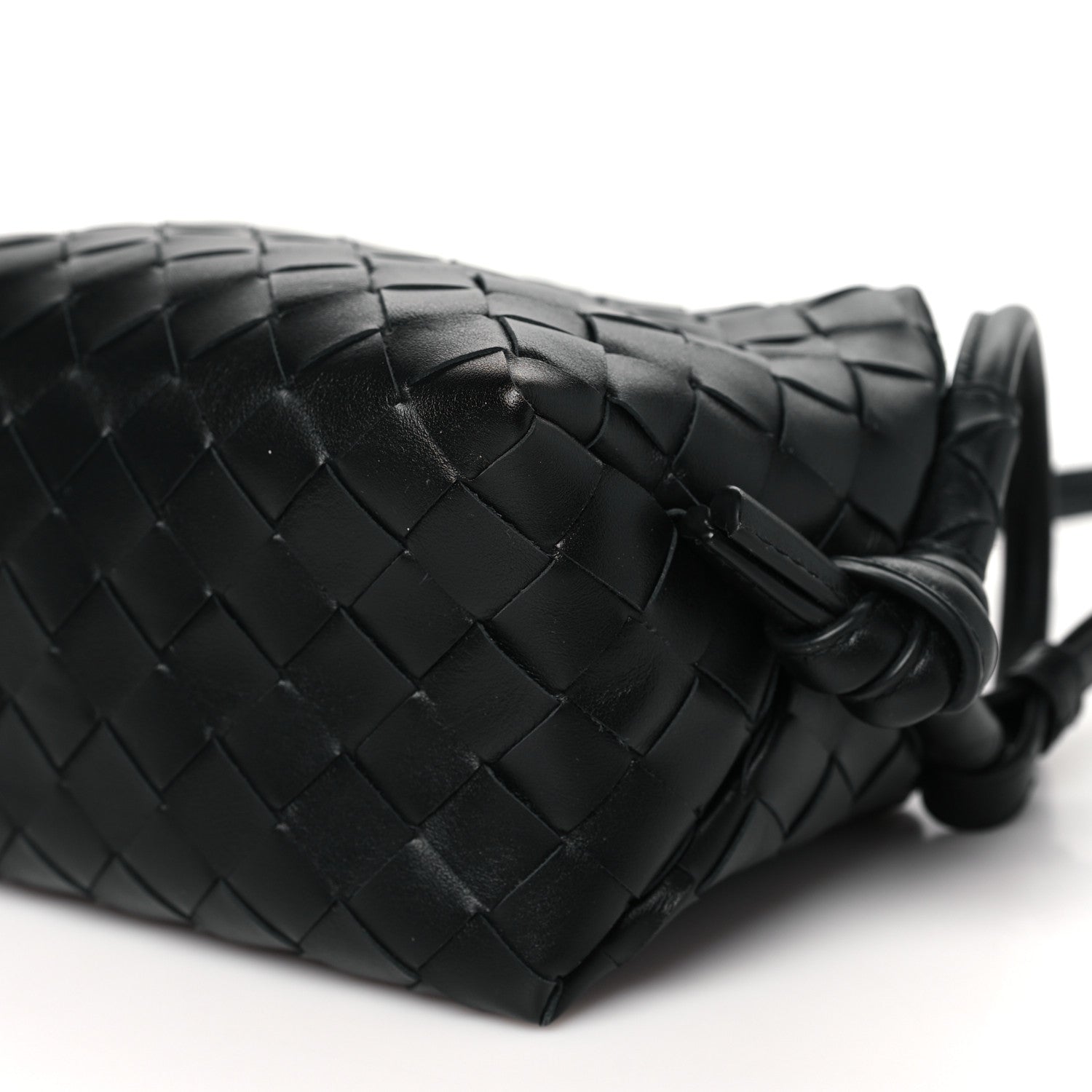 Bottega Veneta Nappa Intrecciato Loop Top Handle Camera Bag Black 10 of 10