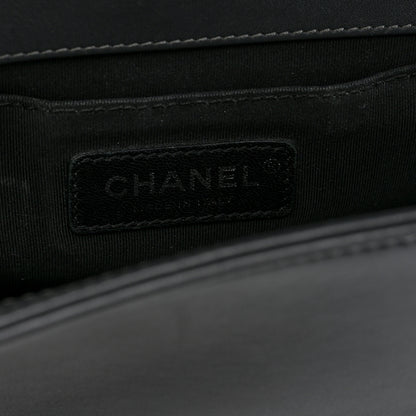 Chanel Tweed Calfskin Medium Boy Flap Grey 6 of 10