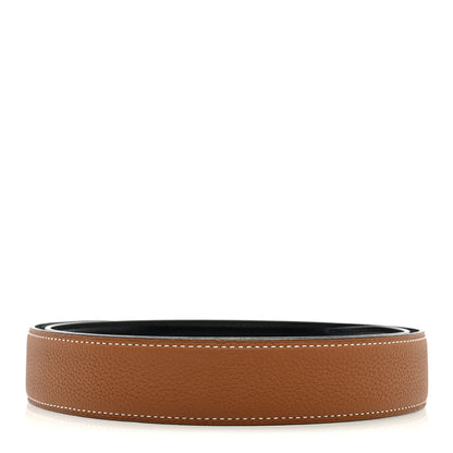 Hermes Box Togo 32mm Belt Strap 80 32 Black Gold 1 of 4