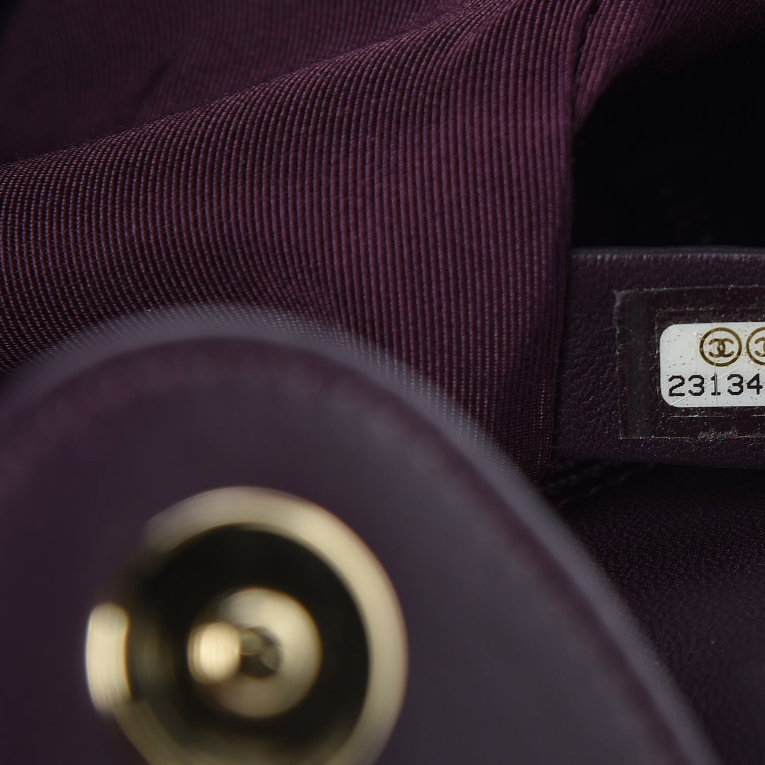 Chanel Lambskin Quilted Large Drawstring Shoulder Bag Dark Purple 7 of 10