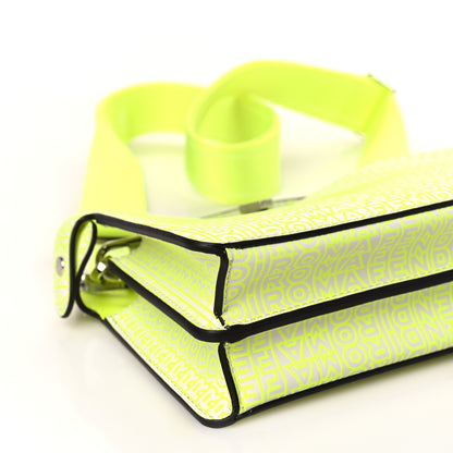 Fendi X MARC JACOBS Vitello King Cover Micro Fendi Roma Embossed Peekaboo I See U X Cross Satchel Neon Yellow 9 of 11