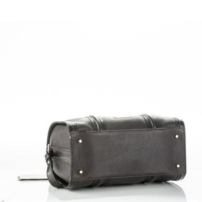 Burberry Grainy Calfskin Medium Alchester Bowling Bag Dark Chocolate 4 of 8