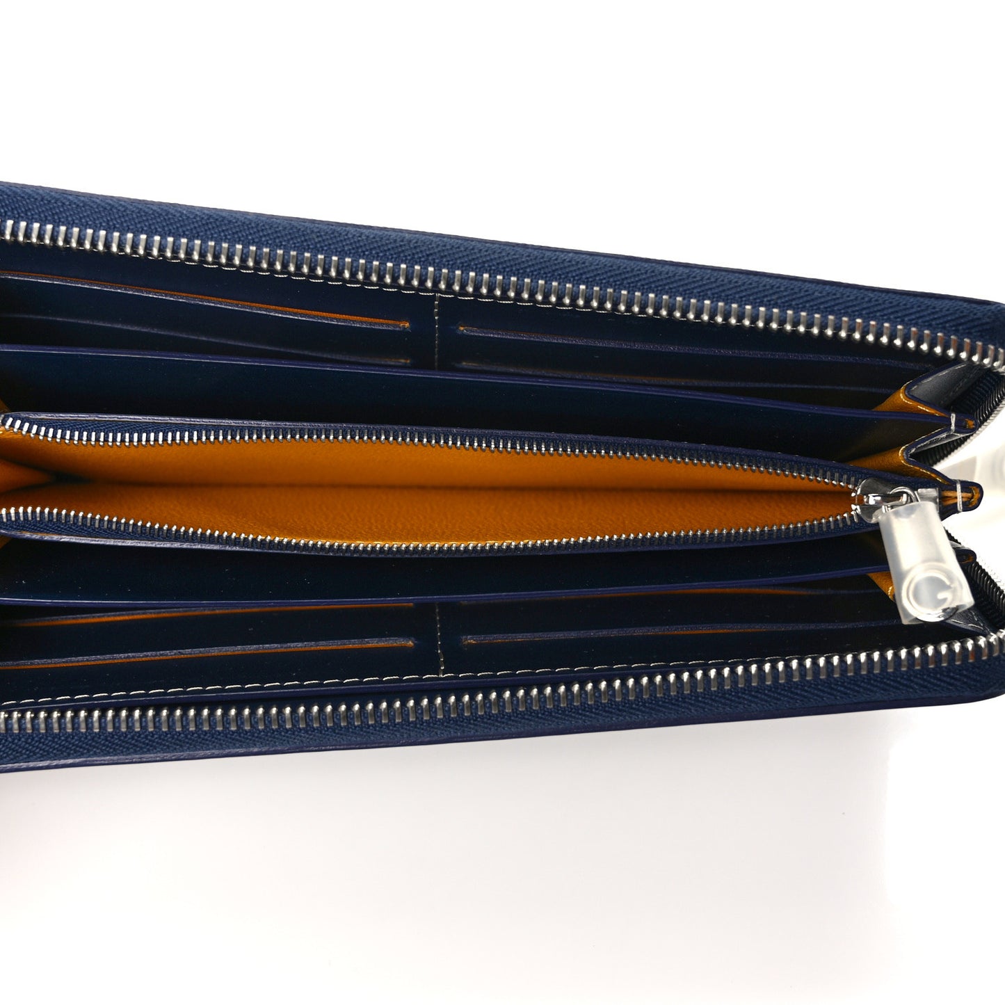 Goyardine Matignon Zip Around GM Wallet Navy