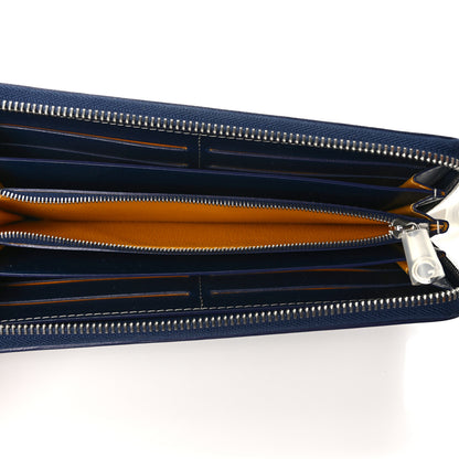 Goyard Goyardine Matignon Zip Around GM Wallet Navy 5 of 10