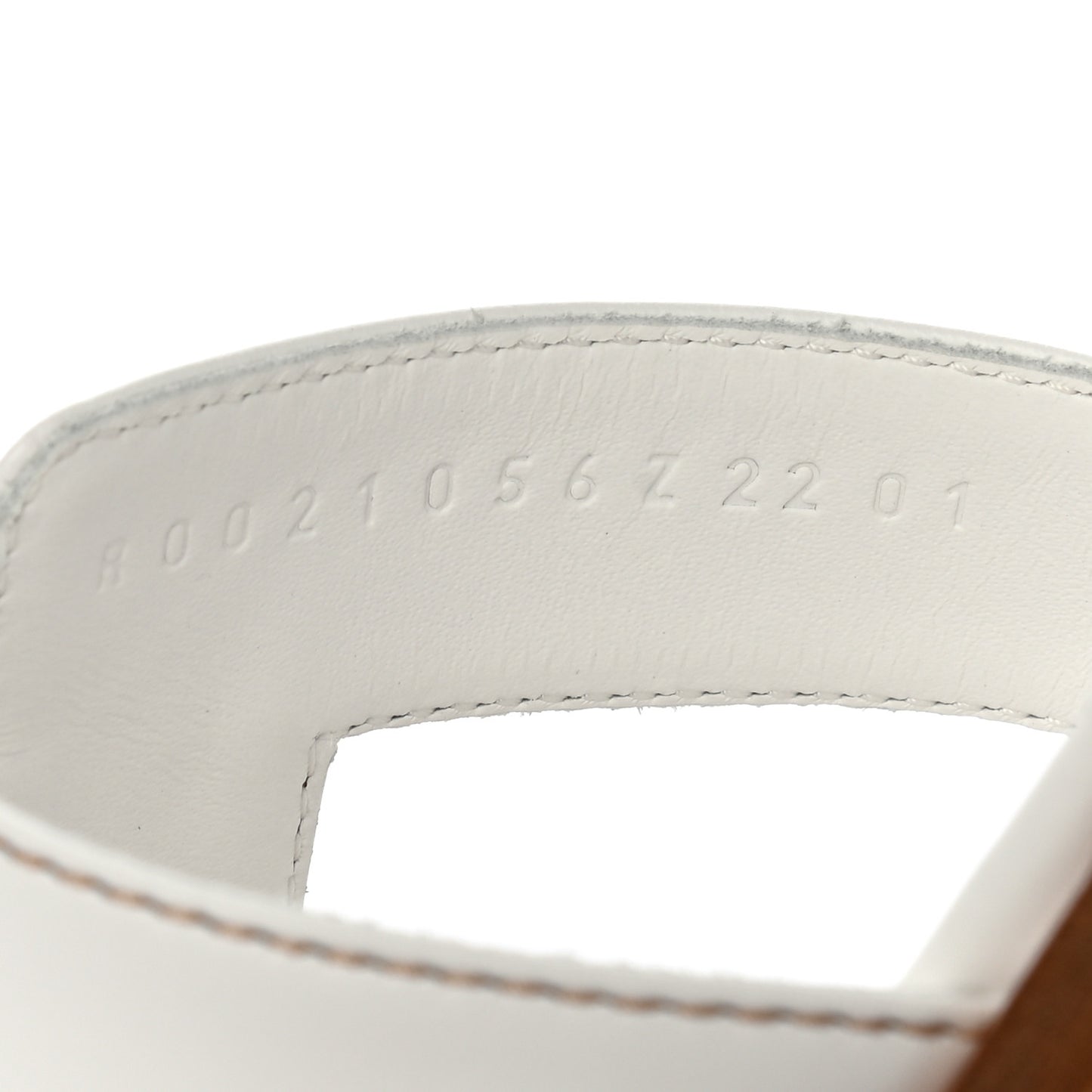Box Calfskin Oran Sandals 37 White
