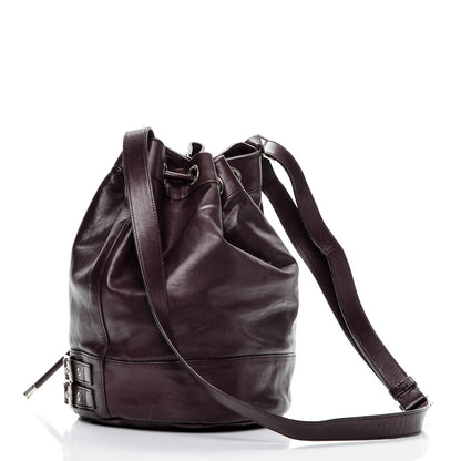 Saint Laurent Calfskin Medium Rider Bucket Bag Bordeaux 3 of 11