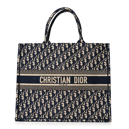 Christian Dior Oblique Large Book Tote Blue Multicolor 1 of 10