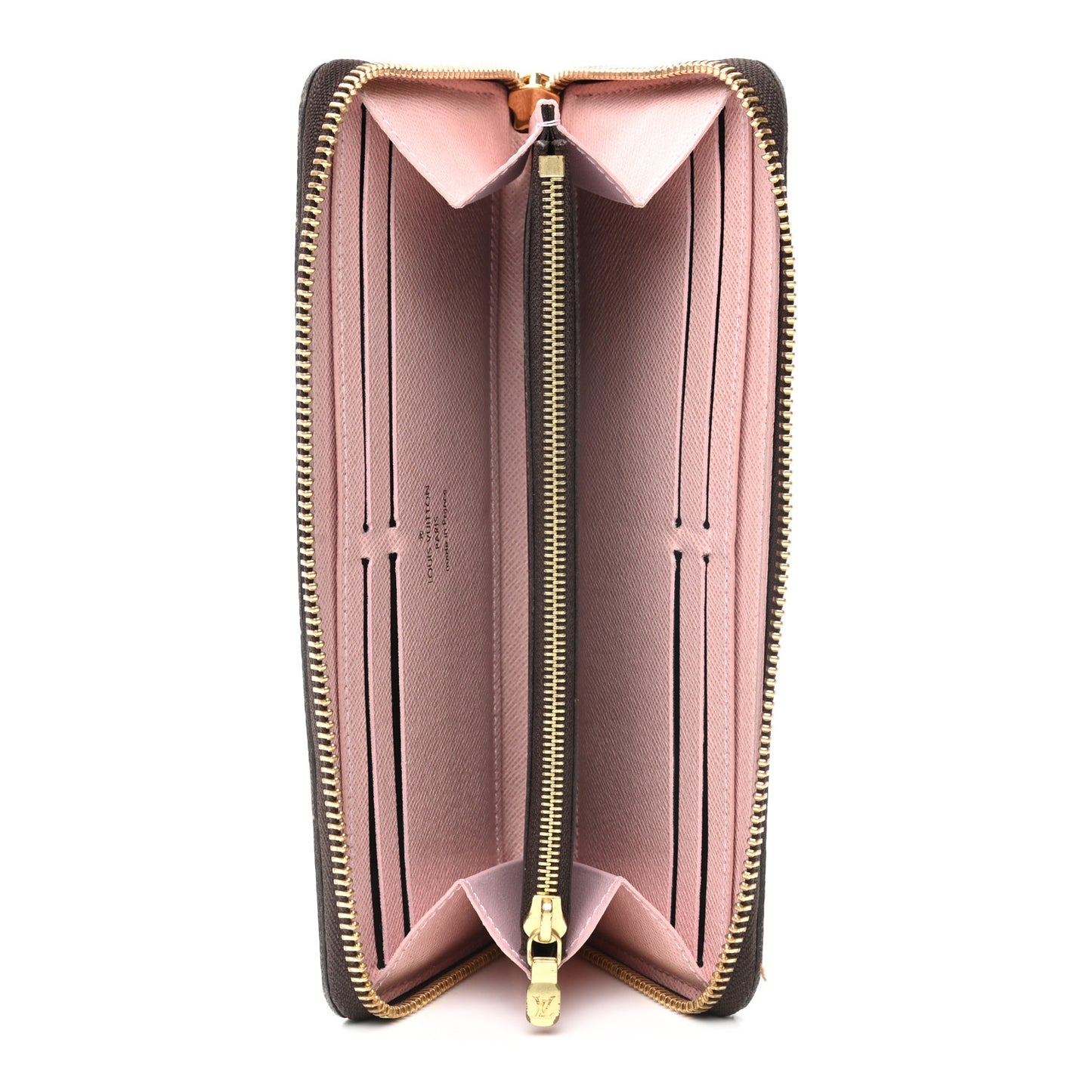 Damier Ebene Clemence Wallet Rose Ballerine