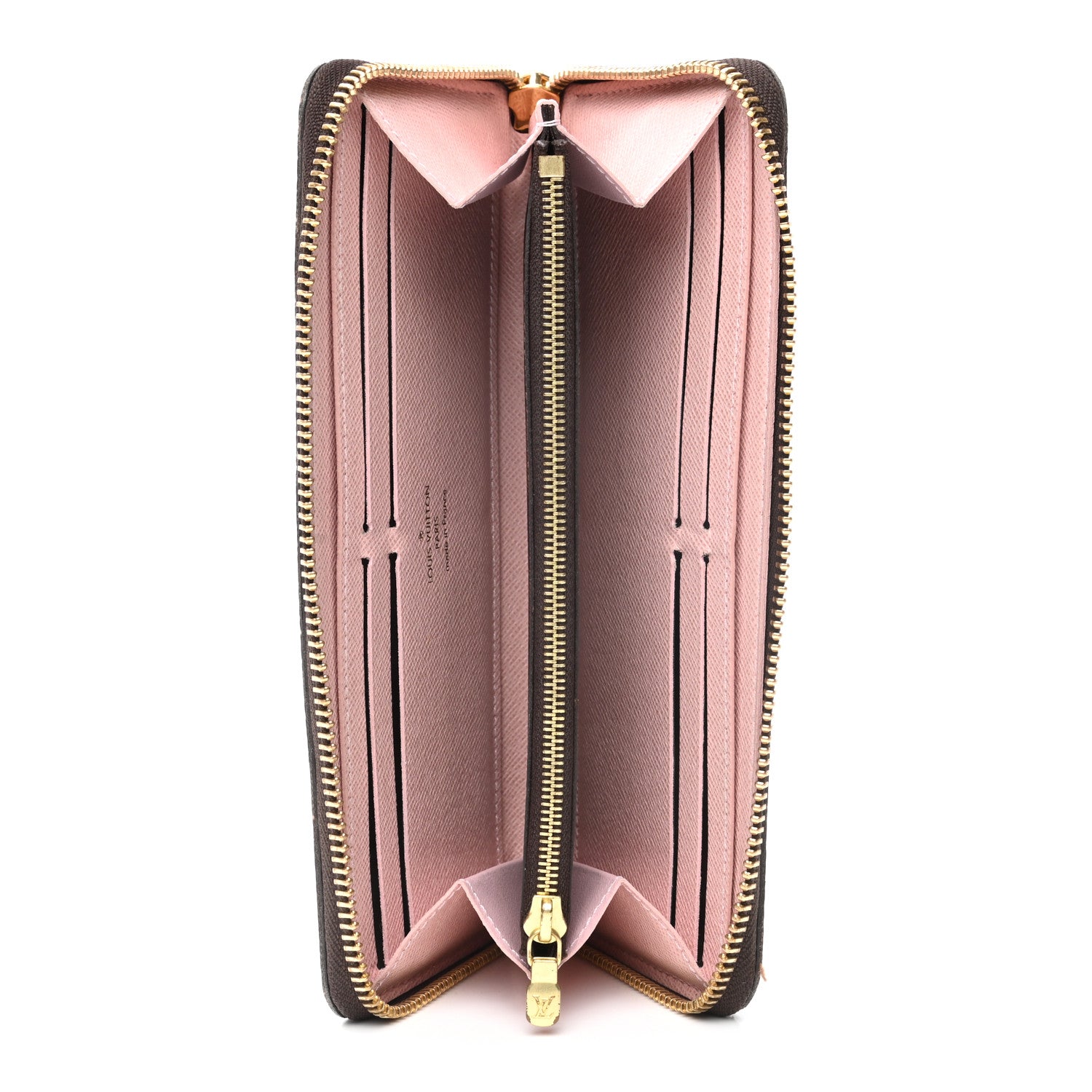 Louis Vuitton Damier Ebene Clemence Wallet Rose Ballerine 5 of 8
