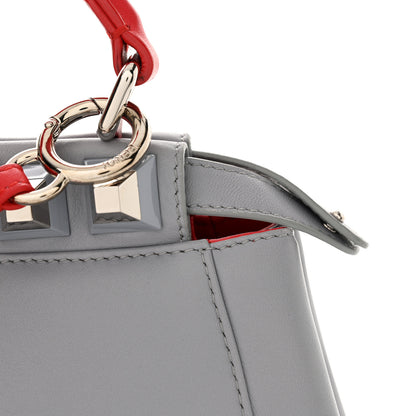 Fendi Nappa Studded Mini Peekaboo Iconic Satchel Grey Multicolor 10 of 11