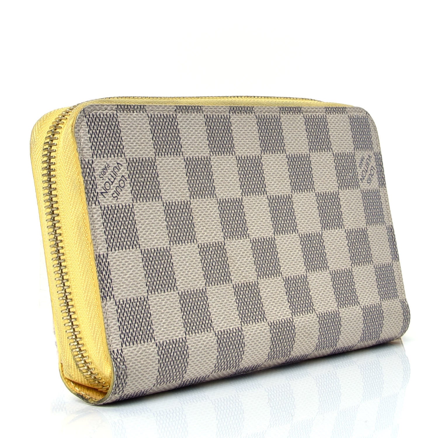 Louis Vuitton Damier Azur Zippy Wallet Jaune Pale 2 of 4