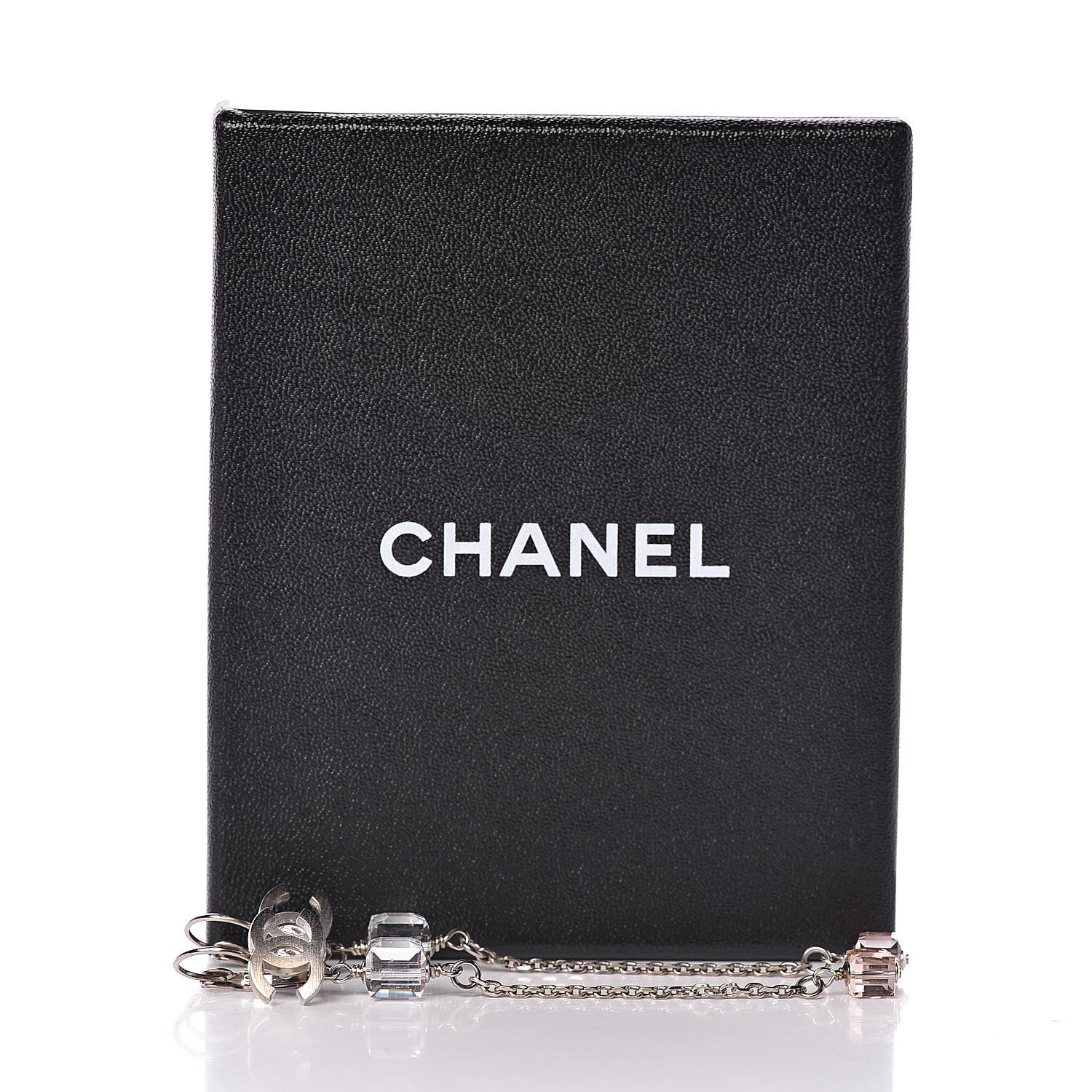 Chanel Crystal CC Dangle Earrings Vieux Rose 5 of 5