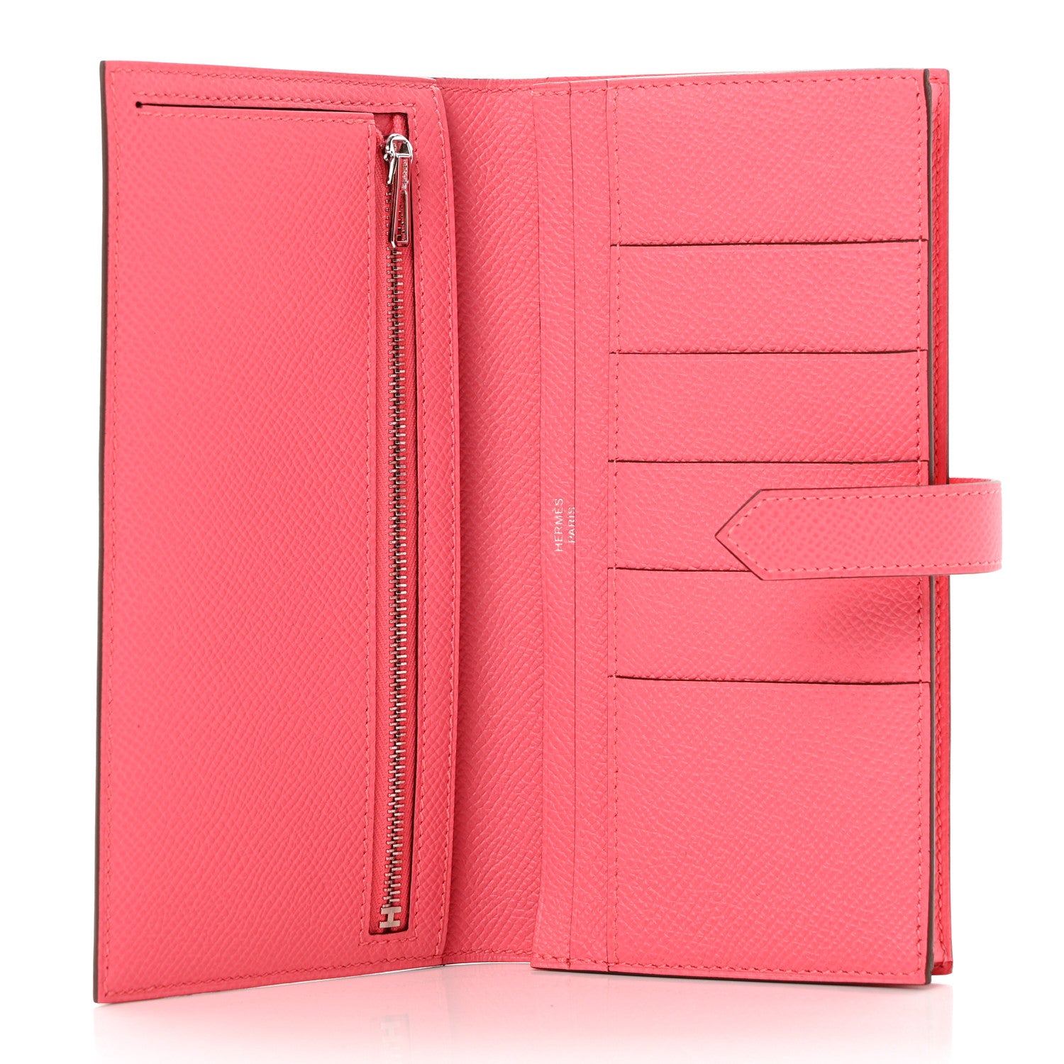 Hermes Epsom Bearn Gusset Wallet Rose Lipstick 5 of 7