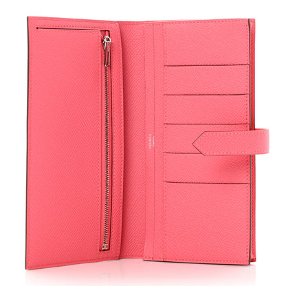 Hermes Epsom Bearn Gusset Wallet Rose Lipstick 5 of 7