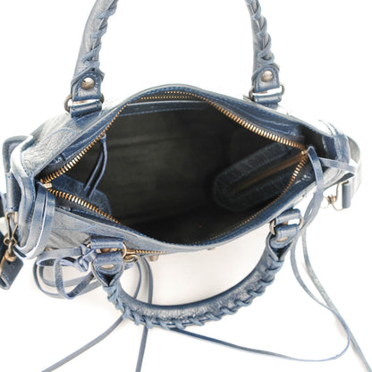 Balenciaga Agneau Classic Hardware Mini City Bleu Obscur 6 of 8