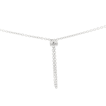 Damiani 18K White Gold Diamond D Side Pendant Necklace 4 of 6