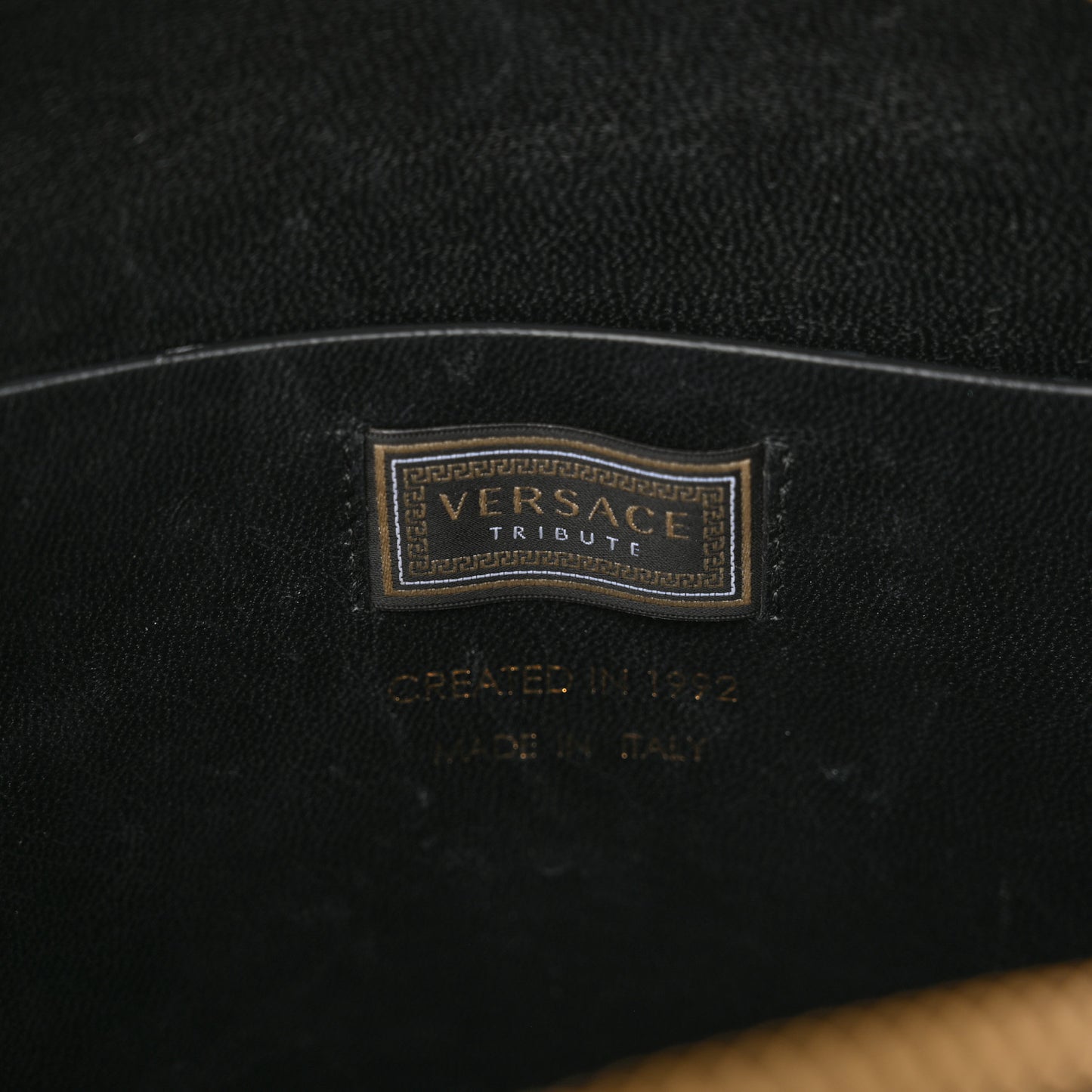 Calfskin Medallion Tribute Bowling Bag Black