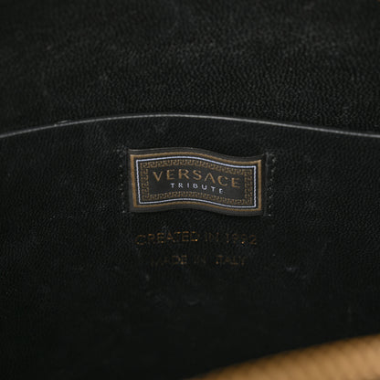 Versace Calfskin Medallion Tribute Bowling Bag Black 6 of 11