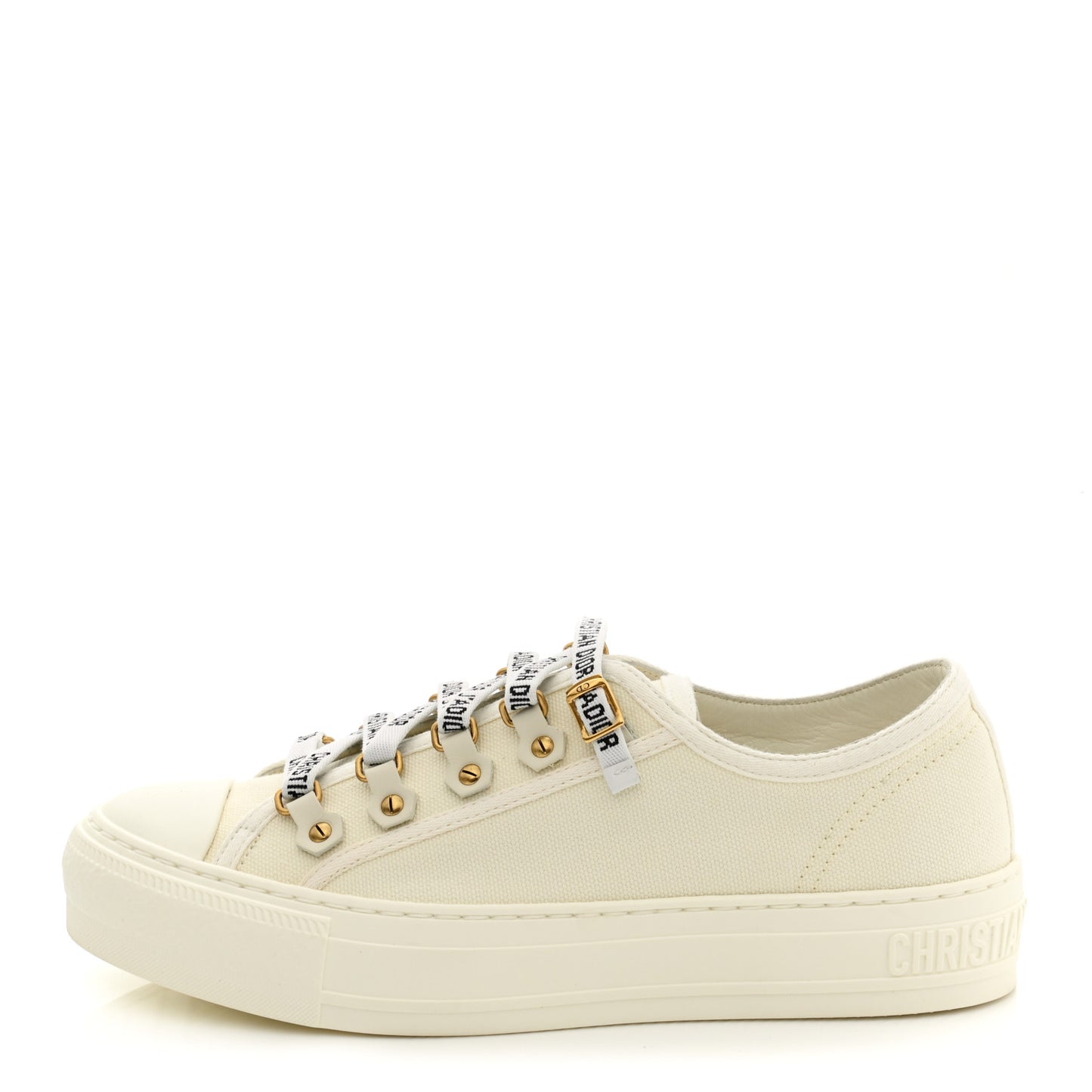 Canvas Dot Walk'N'Dior Low Top Sneakers 36.5 Milk