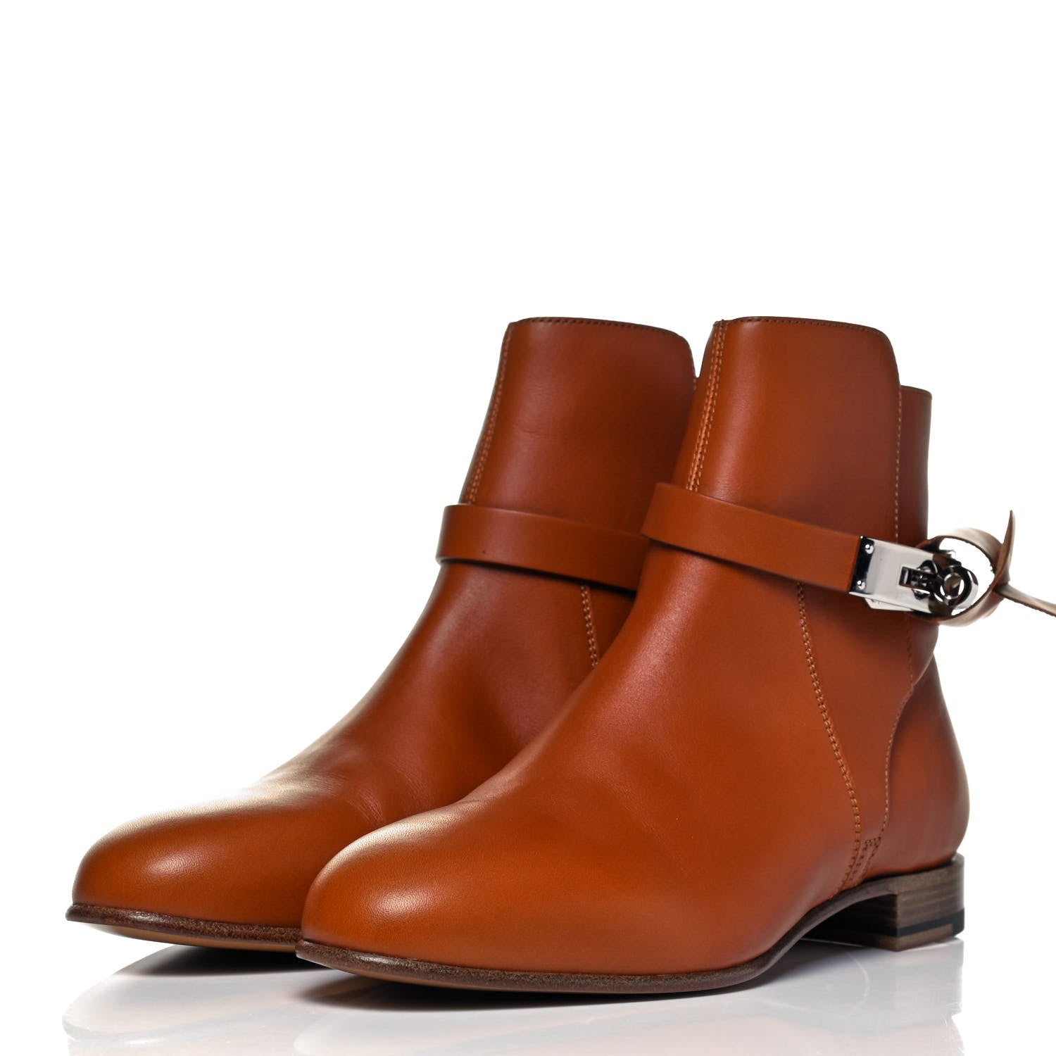 Hermes Calfskin Neo Low Boots 37.5 Naturel 2 of 6