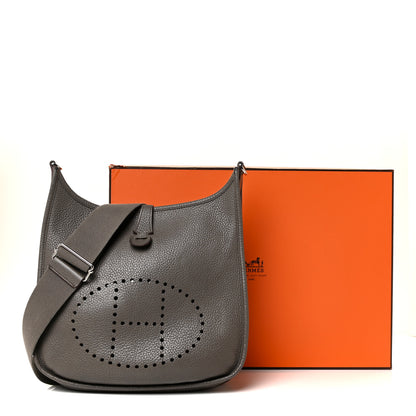 Hermes Taurillon Clemence Evelyne III PM Etain 32 of 32