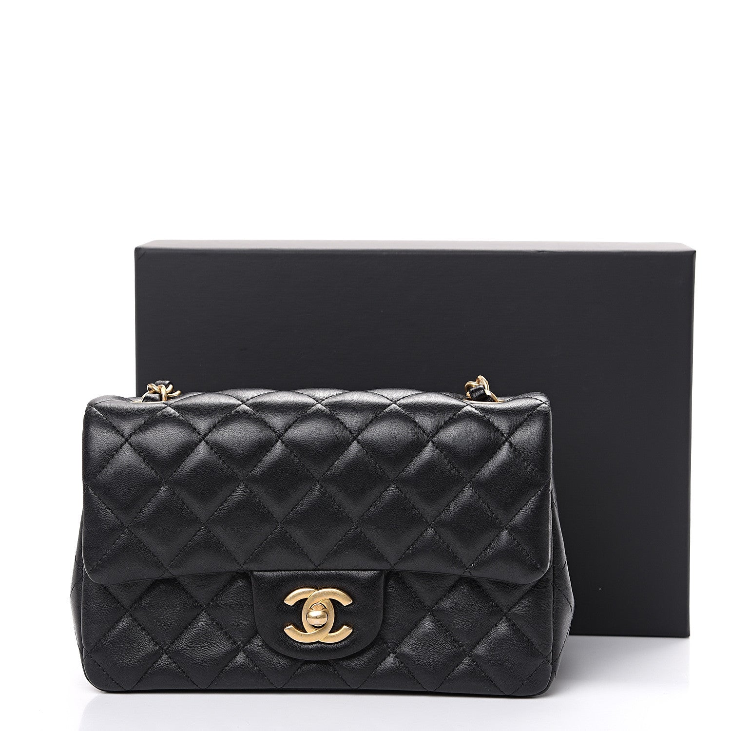 Chanel Lambskin Quilted Mini Rectangular Flap Black 11 of 11