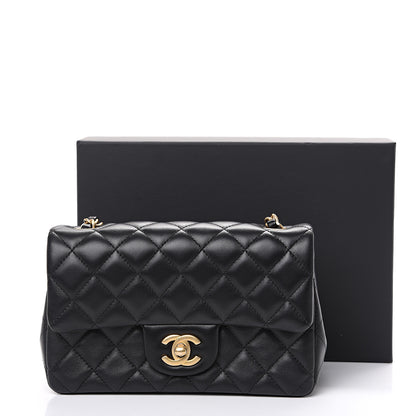 Chanel Lambskin Quilted Mini Rectangular Flap Black 11 of 11