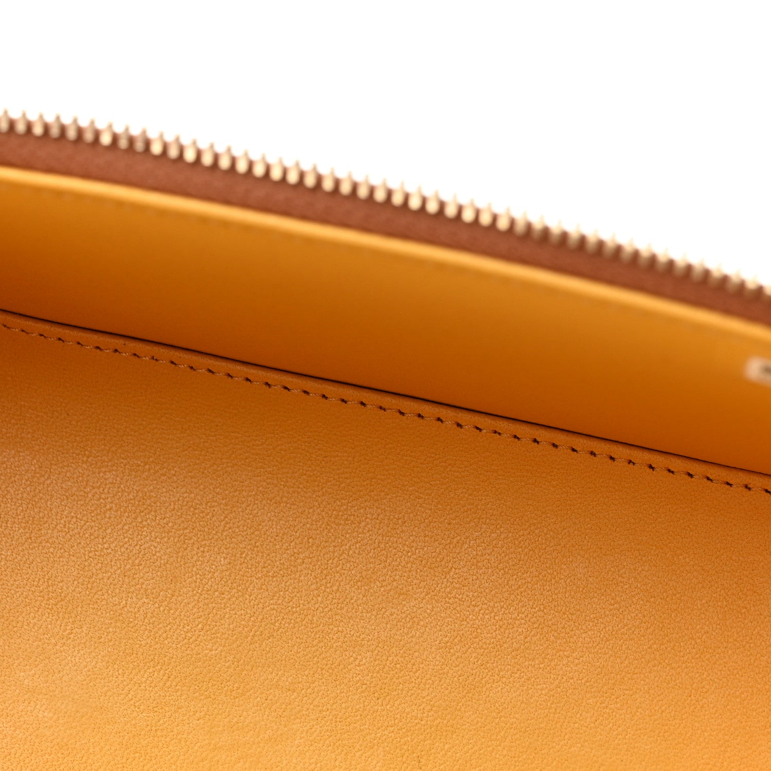Chanel Lambskin Quilted Small Top Handle Vanity Case With Chain Light Brown Yellow 5 of 12